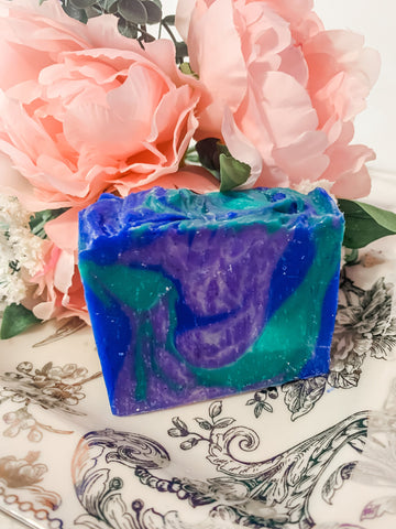 Patchouli, Lavender and Geranium Essential Oil Handmade Soap from Renaissance Bath & Body